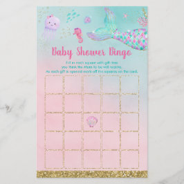 Sjöjungfru under Sea Baby Shower Bingo