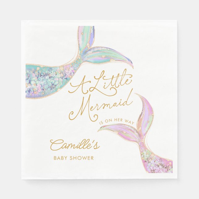 Sjöjungfru under Sea Baby Shower Pappersservett (Framsidan)