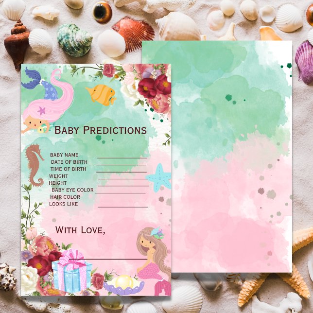 Sjöjungfru under Sea Baby Shower Predicame (Skapare uppladdad)