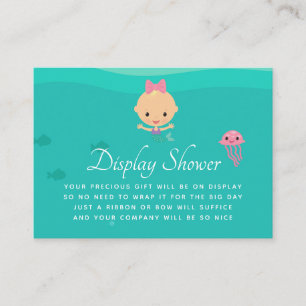 Sjöjungfru under Sea Baby Shower Visning Shower Tilläggskort