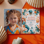 Sjöjungfru under Sea Girl Kids' Birthday Photo Inbjudningar<br><div class="desc">Förvandla ditt barns speciella dag till ett hav äventyr med den här Sjöjungfrun under Sea Girl Kids' Birthday Photo Investigation! Den här charmerande designen har en vismisk sjöjungfru, segelceller, stjärnfisk och lekfullt inslag, och ger liv åt magin under havet. Lägg till ditt barns foto, namn, ålder och party för att...</div>