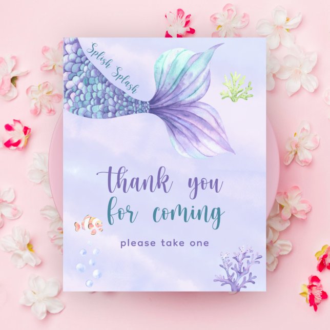 Sjöjungfru under sjön Tack för att ni kom Poster (Skapare uppladdad)