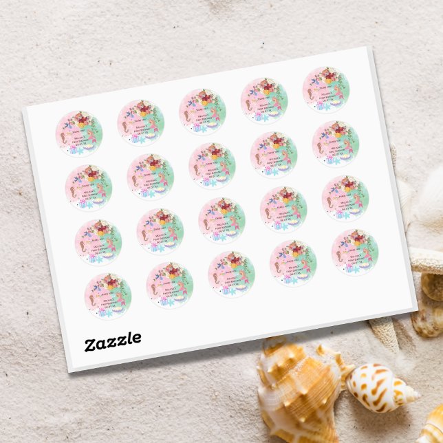 Sjöjungfru under Tacken Runt Klistermärke (Skapare uppladdad)