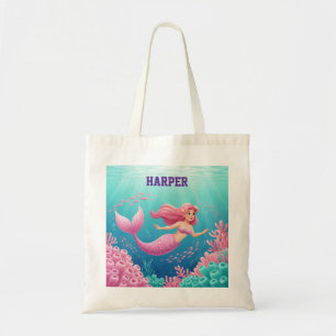 Sjöjungfru under vatten Tote Bag Tygkasse