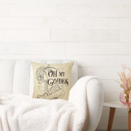 Sjöjungfru Underwater Sea Goddes Brown Dekorativ k Kudde