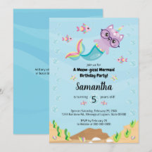 Sjöjungfru Unicorn under Sea Födelsedagsfest