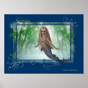 Sjöjungfru ut ur Vatten Fantasy Poster