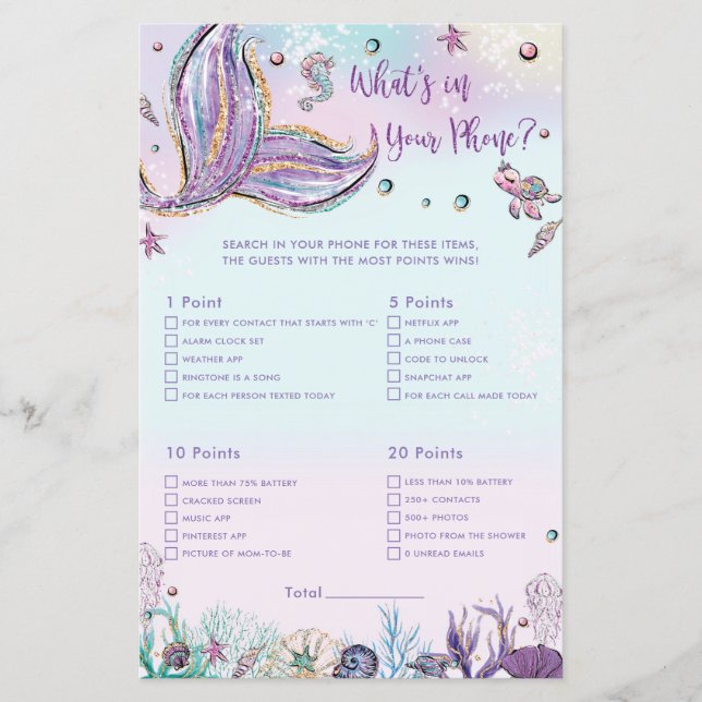 Sjöjungfru vad som finns i din Mobila spelvisnings (Framsida)