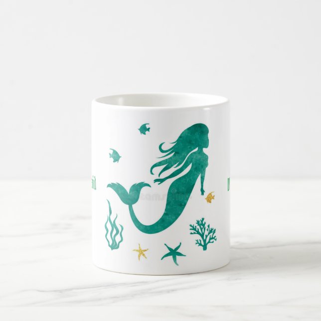 Sjöjungfru Vibes Teal Kaffemugg (Center)