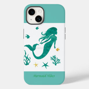 Sjöjungfru Vibes White och Teal Fodral-Mate iPhone