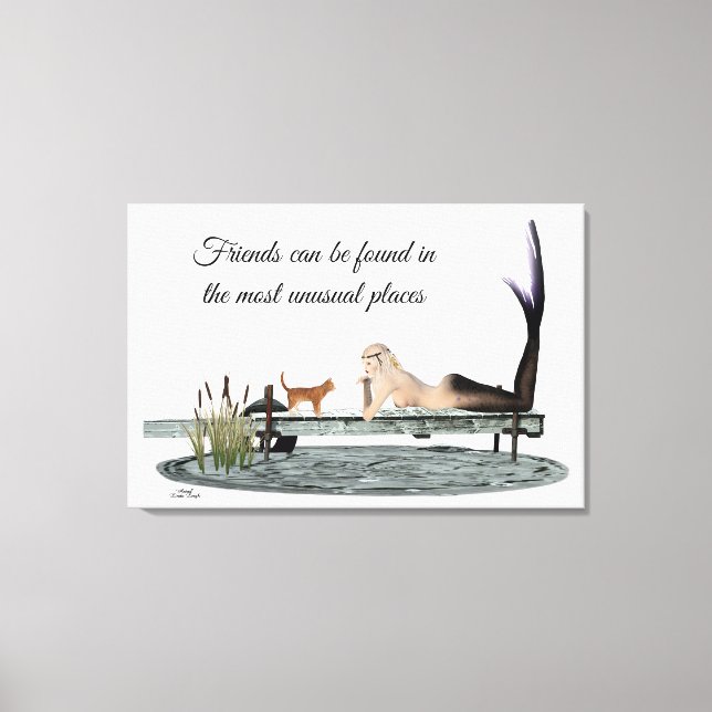 Sjöjungfru vid startat dockningsstation, Kanvastry Canvastryck (Framsida)