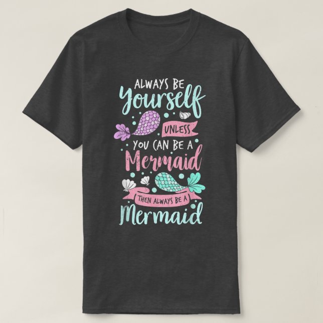 Sjöjungfru Vuxen för Party Kids Tonåringars Fable  T Shirt (Design framsida)