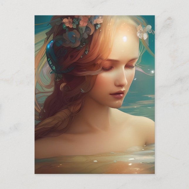 Sjöjungfru Vykort (Framsida)