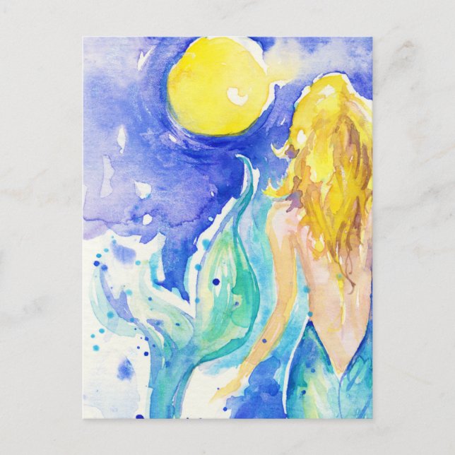 Sjöjungfru vykort (Framsida)