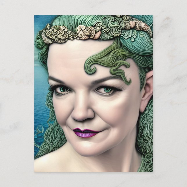 Sjöjungfru vykort (Framsida)