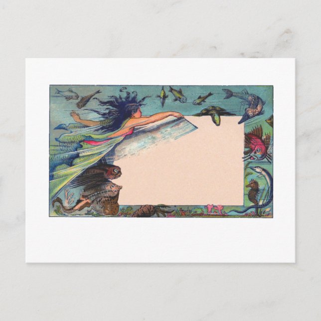 sjöjungfru vykort (Framsida)