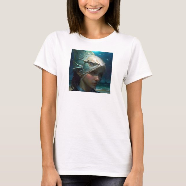 "Sjöjungfru Warrior" av Juan Cabana 2024 NEW T Shirt (Framsida)