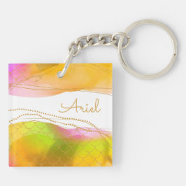 Sjöjungfru Watercolor Art NAMN Glam Summer Hennes 