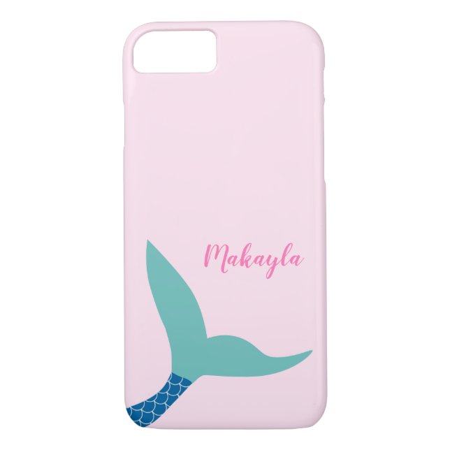 Sjöjungfru Whispers: Rosa and Blue Phone Case with Case-Mate iPhone Skal (Baksida)