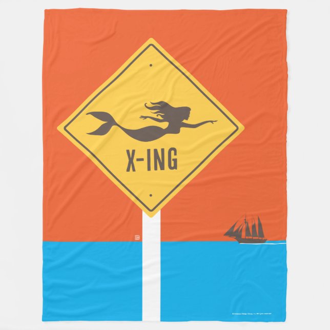 Sjöjungfru X-ing Fleecefilt (Framsidan)