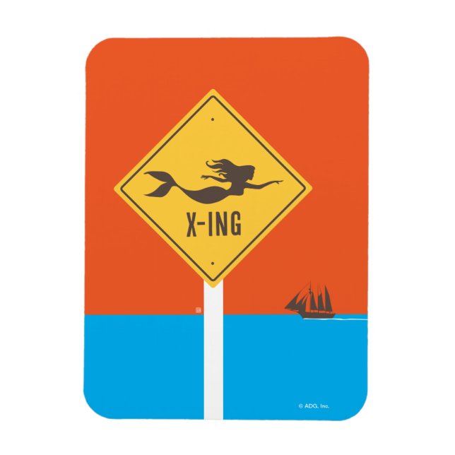 Sjöjungfru X-ing Magnet (Vertikal)