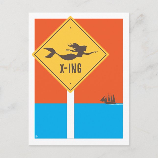 Sjöjungfru X Vykort (Framsida)