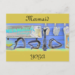 Sjöjungfru Yoga vykort