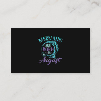 Sjöjungfruar föds i augusti på födelsedagen visitkort