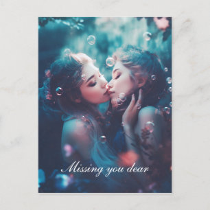 sjöjungfruar för lesbisk vykort