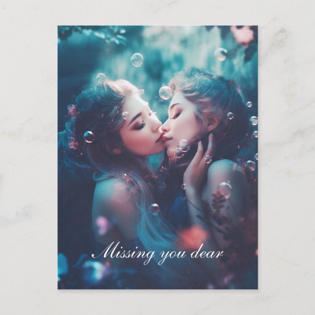 sjöjungfruar för lesbisk vykort (Framsida)