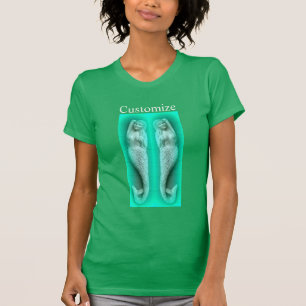 Sjöjungfruar för Lounging-grönt T Shirt