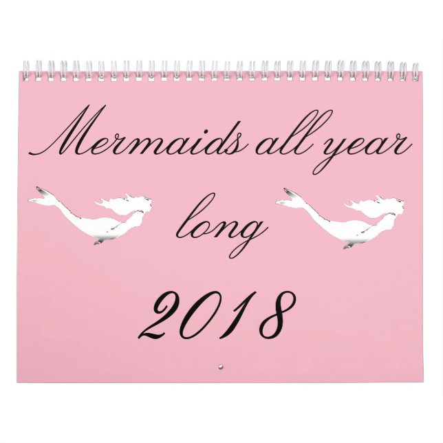 Sjöjungfruar hela året 2018 kalender (Omslag)