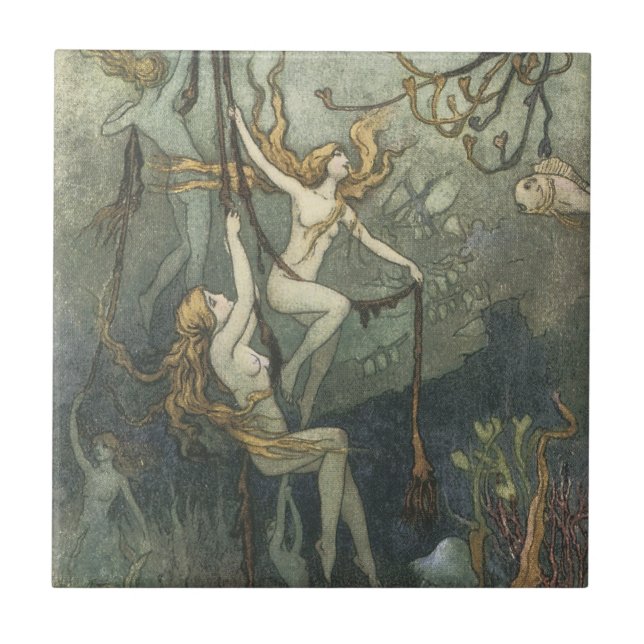 Sjöjungfruar Kakelplatta (Framsidan)