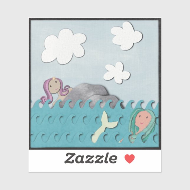 Sjöjungfruar Klistermärken (Ark)