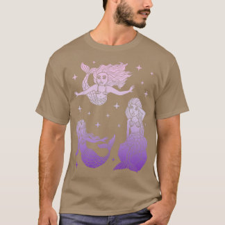 Sjöjungfruar Kvinnor ger Sjöjungfruar med stjärnor T Shirt