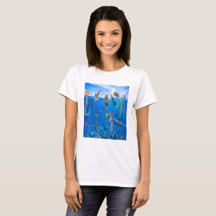 Sjöjungfruar med delfiner t shirt