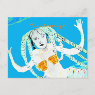 Sjöjungfruar med Dreadlocks Thunder_Cove Vykort