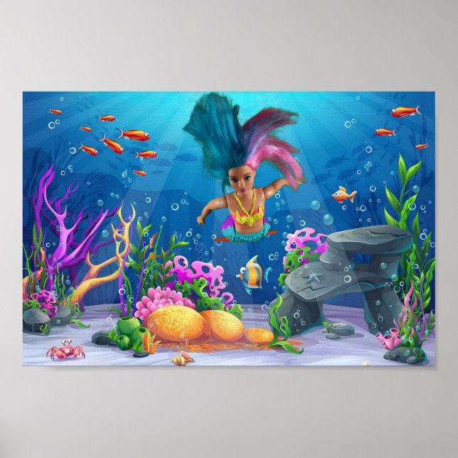 Sjöjungfruar med roligt. poster (Framsidan)