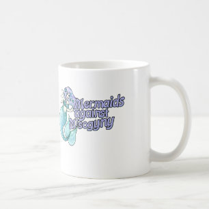 Sjöjungfruar mot kvinnohat kaffemugg