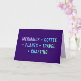 "Sjöjungfruar och kaffe och växter" Kort