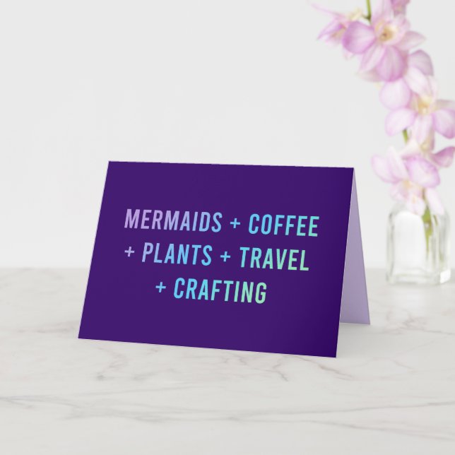 "Sjöjungfruar och kaffe och växter" Kort (Orkide)