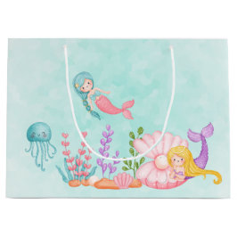 Sjöjungfruar och maneter under havsvattnets färg