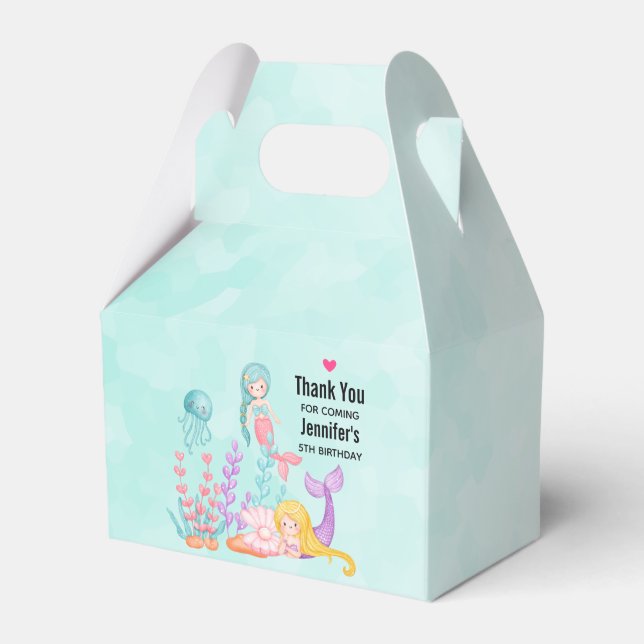 Sjöjungfruar och maneter under havsvattnets färg presentaskar (Framsidan Sidan)