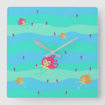 Sjöjungfruar och sjöar, fyrkantiga klockor