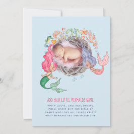 Sjöjungfruar Personlig PHOTO Inbjudan meddelande