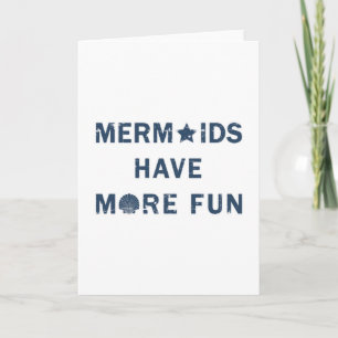 Sjöjungfruar Sea Sjöjungfru Girl Funny Birthday Gi Kort