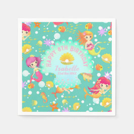 Sjöjungfruar Teal Pappersservett