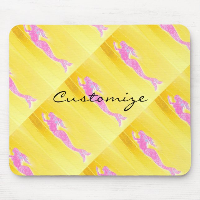 sjöjungfruar under vatten rosa som simmar musmatta (Framsidan)