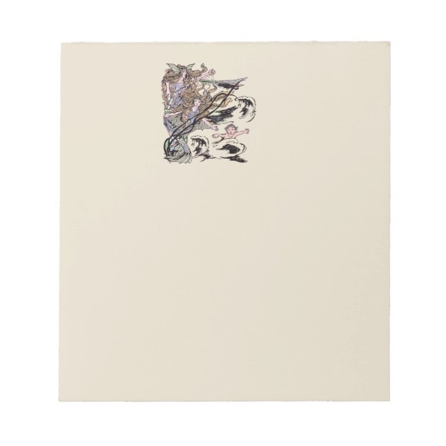 Sjöjungfruar Vintage Viktoriansk illustration Anteckningsblock (Framsida)