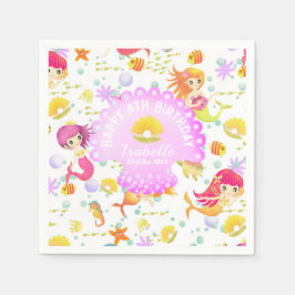 Sjöjungfruar vit pappersservett